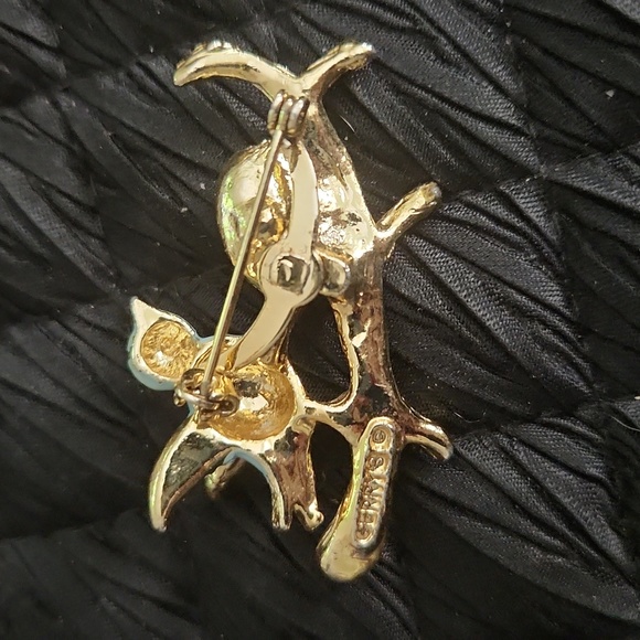 GERRYs signed Vintage from the 1960s. Blue Bird, faux pearl eggs Brooch - Picture 6 of 13